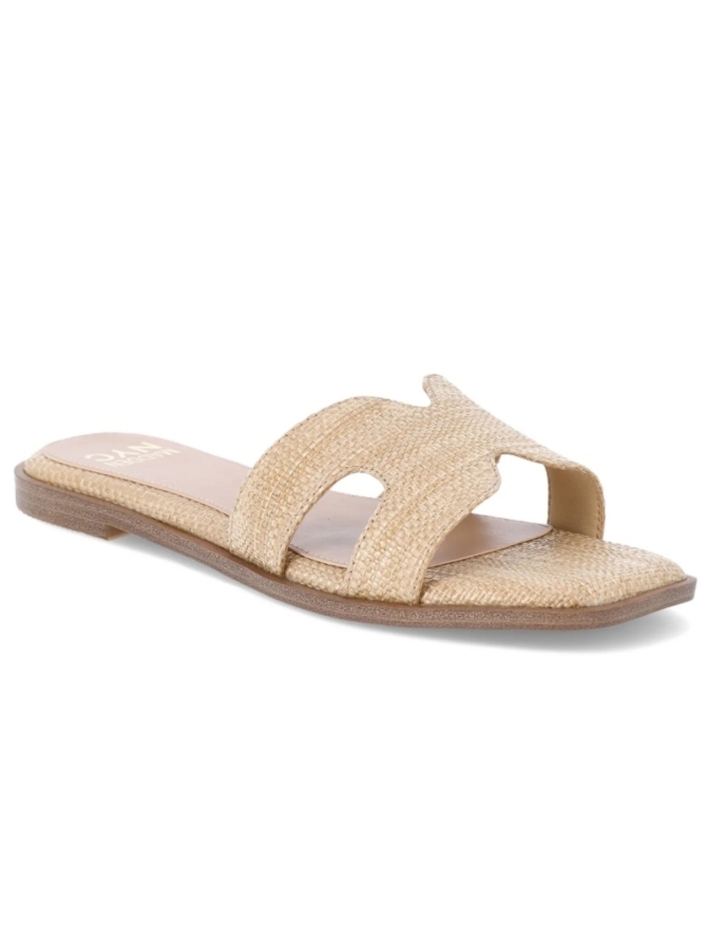 Madden NYC H-Band Style Sandal Slides In 'Raffia', Sz 10, NWOT - Picture 3 of 13